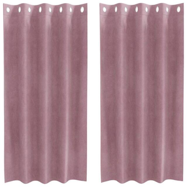 Berkfield Home Blackout Curtains with Eyelets 2 pcs Dark Pink Velvet - image 1