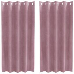 Berkfield Home Blackout Curtains with Eyelets 2 pcs Dark Pink Velvet - thumbnail 1