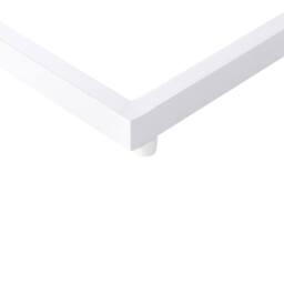 Wyld and Coco Garden Side Table Light Plastic Wood Top White Powder Coat Aluminium in Brown - thumbnail 7