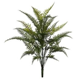 Leaf Pack of 6 x 78cm Fire Retardant Artificial Fern Foliage Branch in Green - Size: 6 x 78 cm - thumbnail 2
