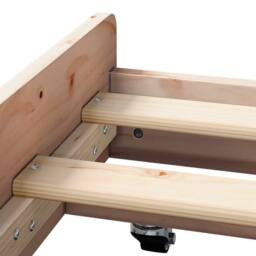 Berkfield Home Natural Bed Frame Natural Solid Pine wood 80 x 200 cm Durable in Light Tan - thumbnail 9