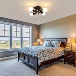 COMELY Industrial Semi Flush Ceiling Lights, 4-Light Rustic Sputnik Chandelier in Black - thumbnail 3