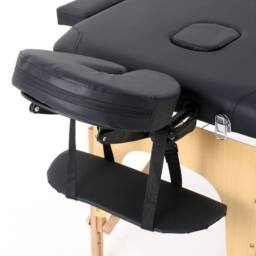Hinsinc Black, 60cm Width 2 Section Wood- Massage Table Spa Bed in Black - Size: Cot - thumbnail 6