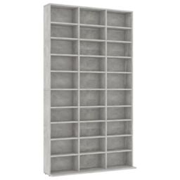 Berkfield Home CD Cabinet Concrete Grey 102x16x177.5 cm Engineered Wood - thumbnail 2