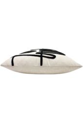 Furn Mono Face Abstract Tufted Linen Cushion in Cream - Size: 50 cm x 50 cm - thumbnail 3