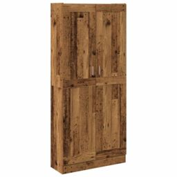 Berkfield Home Highboard Old Wood 82.5x30.5x185 cm Engineered Wood in Brown - thumbnail 2
