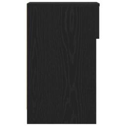 Berkfield Home Bedside Cabinets with Drawer 2 pcs Black Oak 20x36x60 cm - Size: 20 x 36 x 60 cm - thumbnail 7