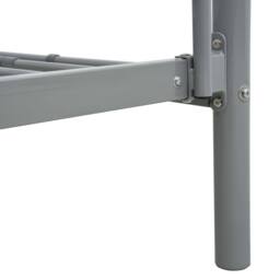 Berkfield Home Elegant Bunk Bed Grey Metal 90x200 cm - thumbnail 7