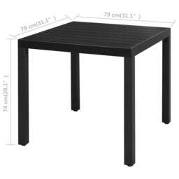 Berkfield Home 3 Piece Garden Dining Set PVC Rattan Black - thumbnail 7