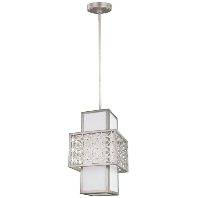 Loops 1 Bulb Ceiling Pendant Light Fitting Sunrise Silver LED E27 60W Bulb in Metallics