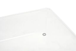 Orsina Sturdy Build Small Set Of Two Slim Kitchen Organisers, Integrated Handle Narrow Storage Boxes For Fridge in Clear - thumbnail 3