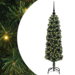 Berkfield Home Artificial Christmas Tree with 150 LEDs with Stand Green 120 cm - thumbnail 2