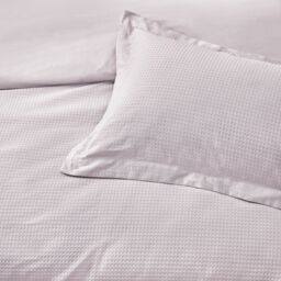 Yard Waffle Textured 100% Cotton Duvet Cover Set in Light Pink - Size: King - thumbnail 4