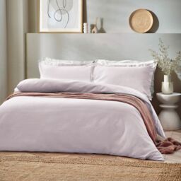 Yard Waffle Textured 100% Cotton Duvet Cover Set in Light Pink - Size: King - thumbnail 2