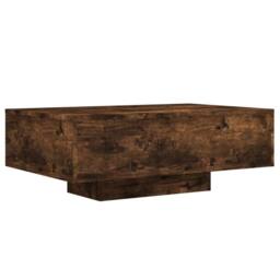 Berkfield Home Modern Coffee Table with LED Lights Smoked Oak 85x55x31 cm in Brown - Size: 85 x 55 x 31 cm - thumbnail 1