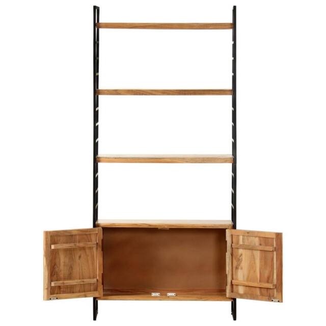 Berkfield Home Beautiful 4-Tier Bookcase 80x30x180 cm Solid Acacia Wood in Brown - Size: 80 x 30 x 180 cm - image 1