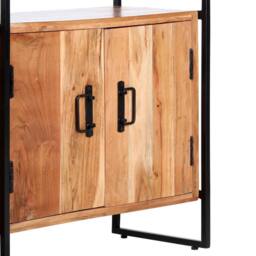Berkfield Home Beautiful 4-Tier Bookcase 80x30x180 cm Solid Acacia Wood in Brown - Size: 80 x 30 x 180 cm - thumbnail 7
