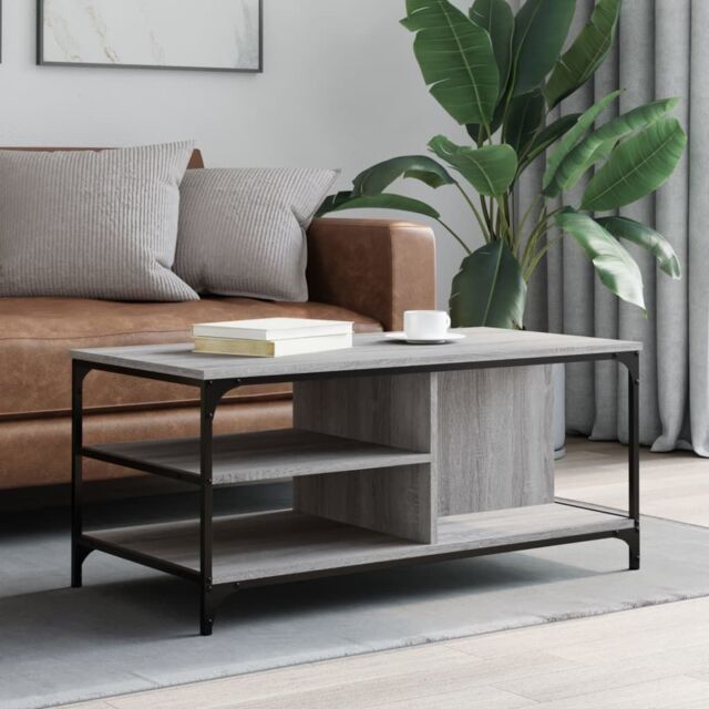 Berkfield Home Coffee Table Grey Sonoma 100x50x45 cm Engineered Wood - Size: 100 x 50 x 45 cm - image 1