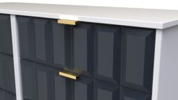 Ready Assembled 2 U Metro 6 Drawer Wide Chest (Ready Assembled) in Dark Blue - thumbnail 4