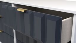 Ready Assembled 2 U Metro 6 Drawer Wide Chest (Ready Assembled) in Dark Blue - thumbnail 5