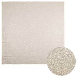 Berkfield Home Rug ZIZUR Cream 240x240 cm Jute Look Indoor & Outdoor - Size: Medium - thumbnail 1