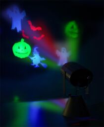 Netagon Festive Battery Operated LED Projector With 4 Festive Slides (Halloween, Christmas, New Year, Birthday) in Black - thumbnail 5