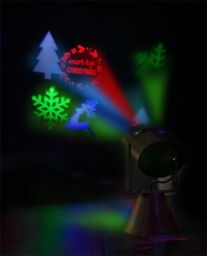Netagon Festive Battery Operated LED Projector With 4 Festive Slides (Halloween, Christmas, New Year, Birthday) in Black - thumbnail 6