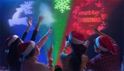 Netagon Festive Battery Operated LED Projector With 4 Festive Slides (Halloween, Christmas, New Year, Birthday) in Black - thumbnail 3