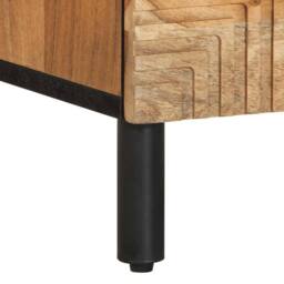 Berkfield Home Elegant Bedside Cabinet 40x33x46 cm Solid Wood Acacia in Brown - Size: 40 x 33 x 46 cm - thumbnail 9