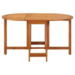 Berkfield Home Garden Table 130x90x72 cm Solid Acacia Wood in Brown - Size: 130 x 90 x 72 cm - thumbnail 3