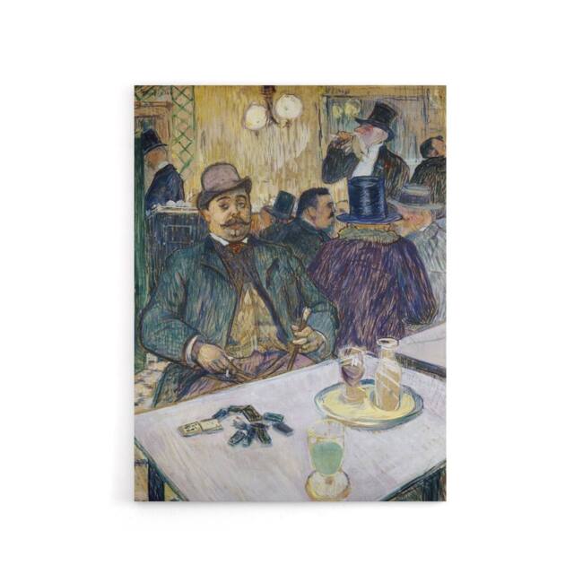 "Artery8 Monsieur Boileau at the Cafe Canvas Wall Art Print Lautrec - Size: W18"" x H24""" - image 1
