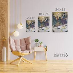 "Artery8 Monsieur Boileau at the Cafe Canvas Wall Art Print Lautrec - Size: W18"" x H24""" - thumbnail 4