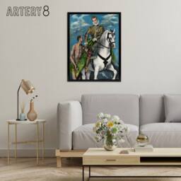 "Artery8 Saint Martin & the Beggar Oil Painting El Greco Framed Canvas Art - Size: W12"" x H16""" - thumbnail 3
