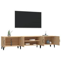 Berkfield Home TV Cabinet Sonoma Oak 180x31.5x40 cm Engineered Wood in Light Brown - thumbnail 5