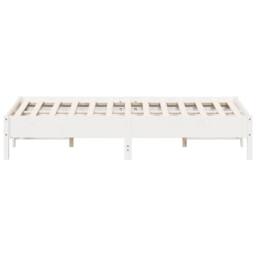 Berkfield Home Beautiful Bed Frame without Mattress White 120x200 cm Solid Wood Pine - Size: Small Double - thumbnail 5