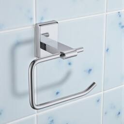 Showerdrape Unity Chrome Stainless Steel Wall Mounted Toilet Roll Holder in Silver - thumbnail 1