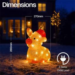 mysmartbuy LED Christmas Pig 27 cm - 30 Warm White LEDs, 5 m Cable - thumbnail 2