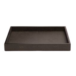 Posh Trading Company Chelsea Medium Tray - Faux Shagreen Chocolate in Brown - thumbnail 1