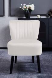 Groundlevel Crushed Velvet Shell Accent Chair in Cream - thumbnail 2