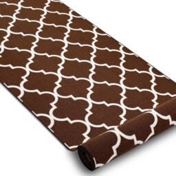 RugsX Anti-Slip Trellis Runner in Brown - Size: 67 cm x 450 cm - thumbnail 3