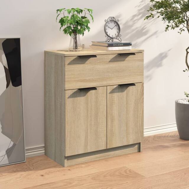 Berkfield Home Sideboard Sonoma Oak 60x30x70 cm Engineered Wood in Light Tan - Size: 60 x 30 x 70 cm - image 1