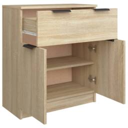 Berkfield Home Sideboard Sonoma Oak 60x30x70 cm Engineered Wood in Light Tan - Size: 60 x 30 x 70 cm - thumbnail 7