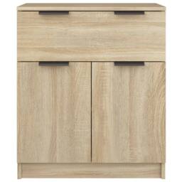 Berkfield Home Sideboard Sonoma Oak 60x30x70 cm Engineered Wood in Light Tan - Size: 60 x 30 x 70 cm - thumbnail 5