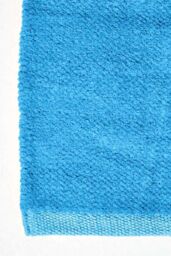 Homescapes 100% Cotton Plain Chenille Rug in Blue - Size: 110 cm x 170 cm - thumbnail 3