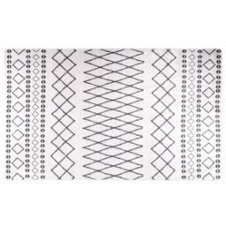 Berkfield Home Rug Washable Black & White 120x170 cm Anti Slip - Size: 100 cm diameter - thumbnail 1