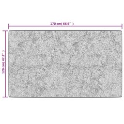 Berkfield Home Rug Washable Black & White 120x170 cm Anti Slip - Size: 100 cm diameter - thumbnail 5