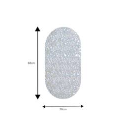 Showerdrape Hyrdro Anti Slip Glitter PVC Bath Mat 68cm x 38cm in Clear - Size: 68 cm x 38 cm - thumbnail 3
