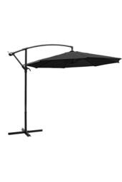 H&O Direct 3M Black Outdoor Cantilever Parasol with Cross Base - thumbnail 3