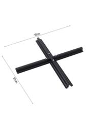 H&O Direct 3M Black Outdoor Cantilever Parasol with Cross Base - thumbnail 5