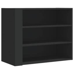 Berkfield Home Wall Cabinet Black 75x35x60 cm Engineered Wood - Size: 75 x 35 x 60 cm - thumbnail 3